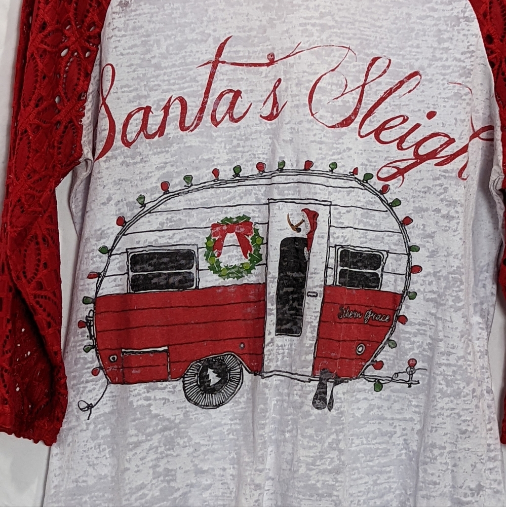 Southern Grace Medium Christmas Top Camping Camper Holiday - Picture 3 of 10